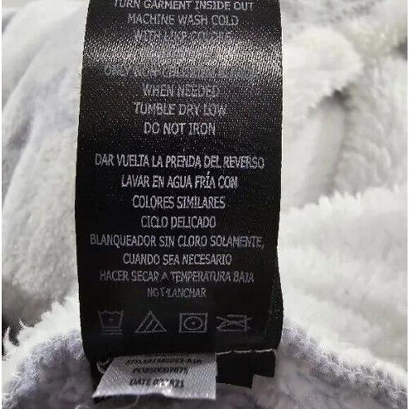 Disney Mickey Mouse Faux Fur Fleece Purple Long Sleeve Pullover Hoodie WOMENS M - Picture 8 of 10